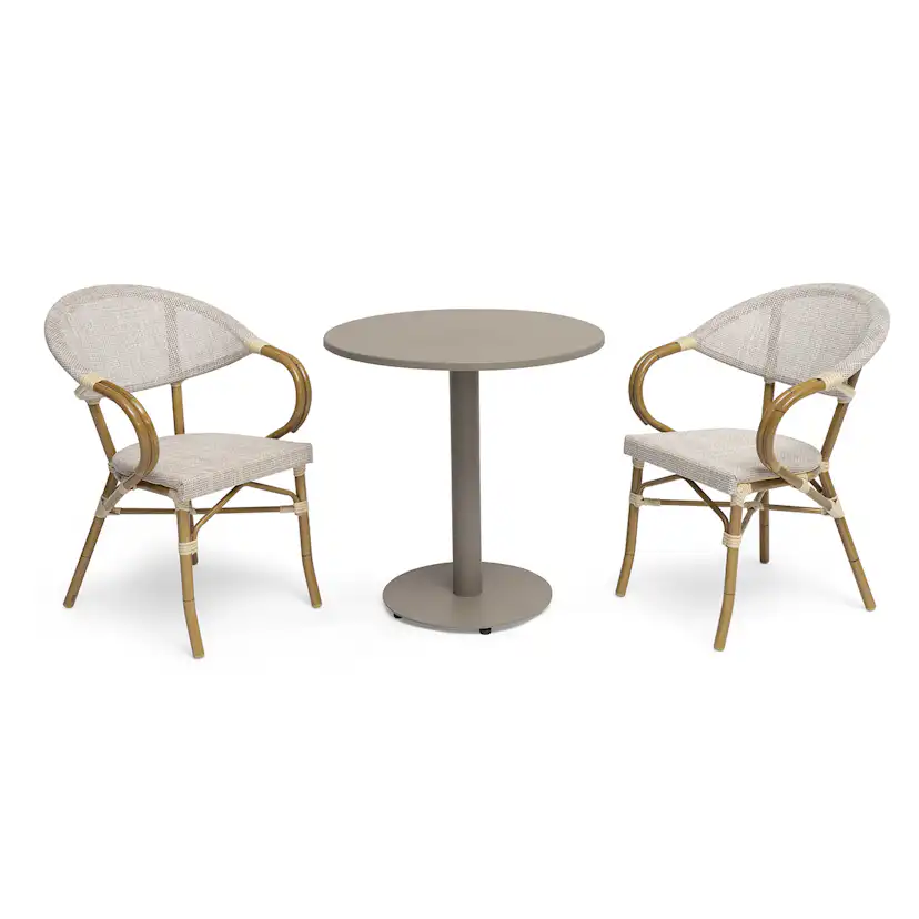 Caféset Hillerstorp Näsby Ø70 cm med 2 st Äppelhed Trädgårdstolar