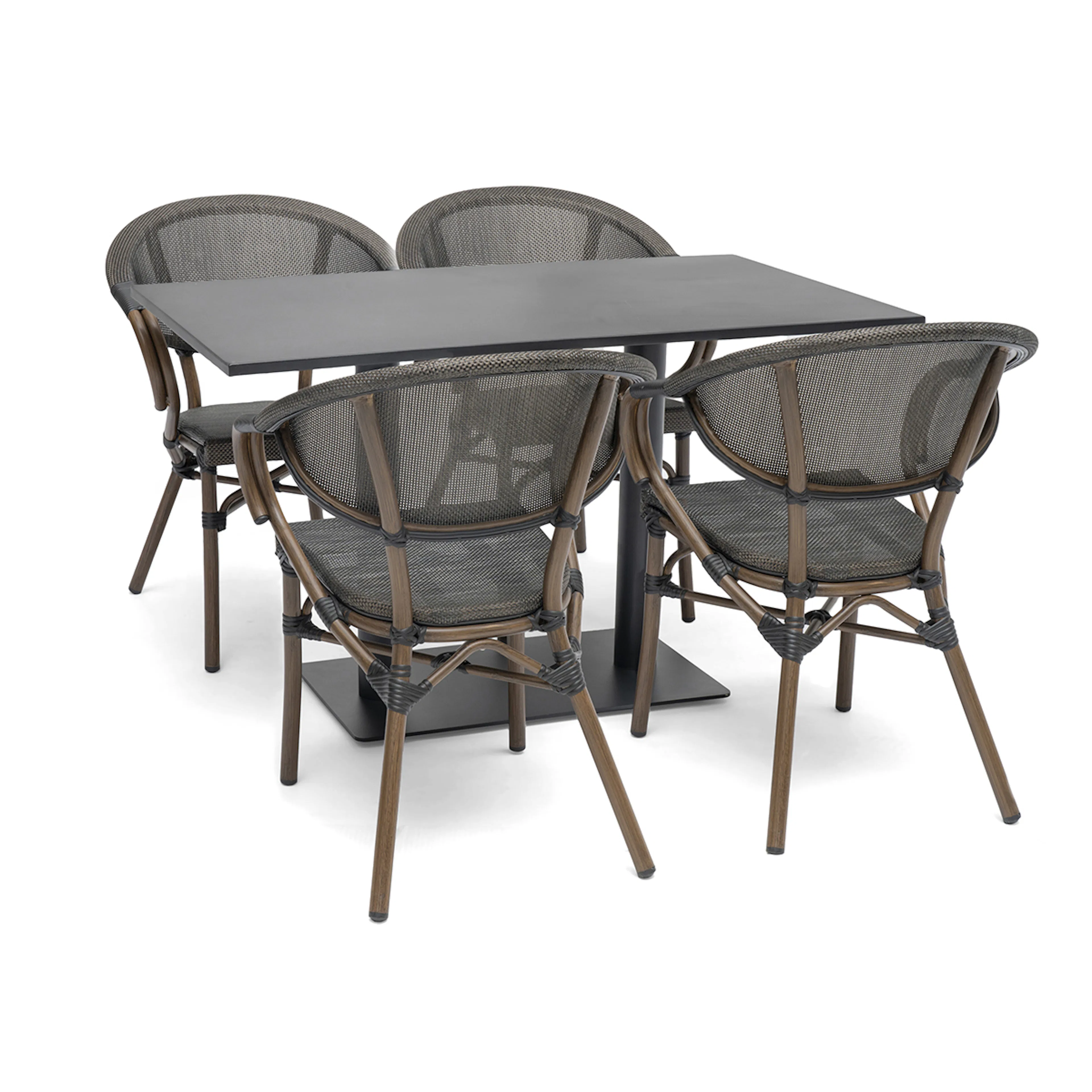 Caféset Hillerstorp Näsby med 4 st Äppelhed Trädgårdstolar