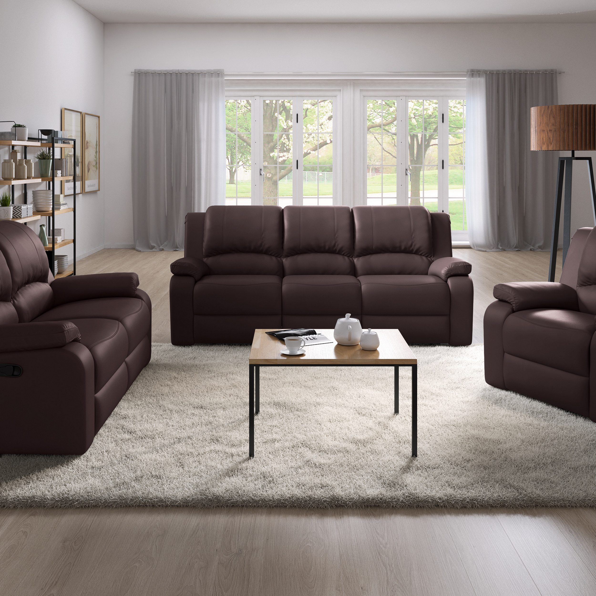 Reclinersoffa Manor House Norbo 3-sits Biosoffa i Konstläder