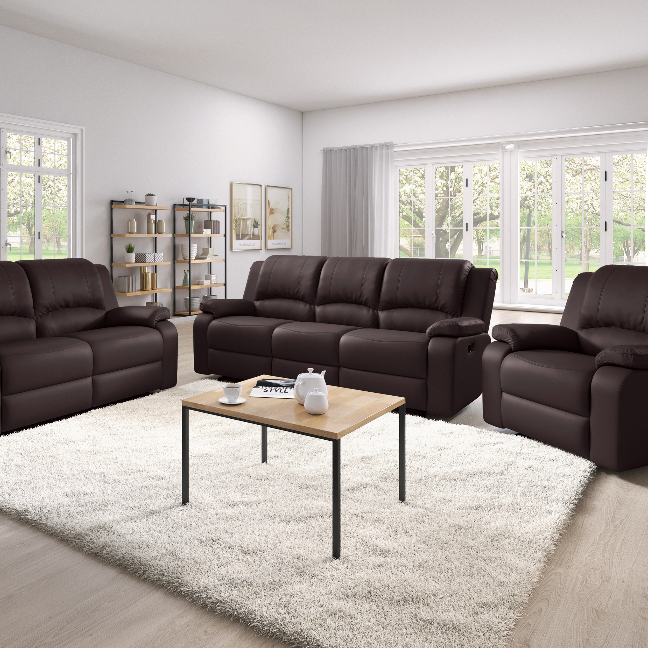 Reclinersoffa Manor House Norbo 3-sits Biosoffa i Konstläder