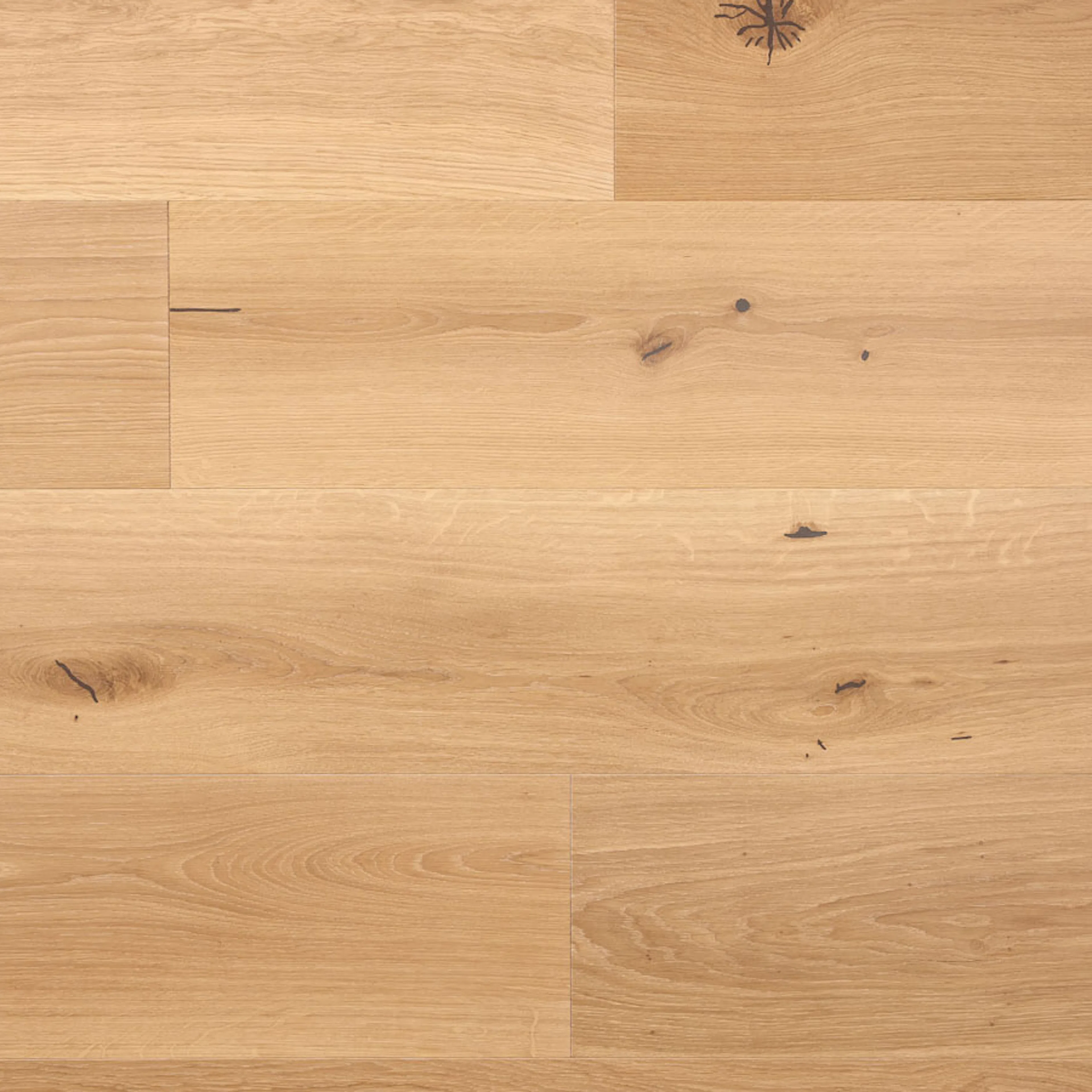 Parkettgolv Moland Sandgate Plank Ek Living Hårtdvaxolja Vit Lätt Borstad