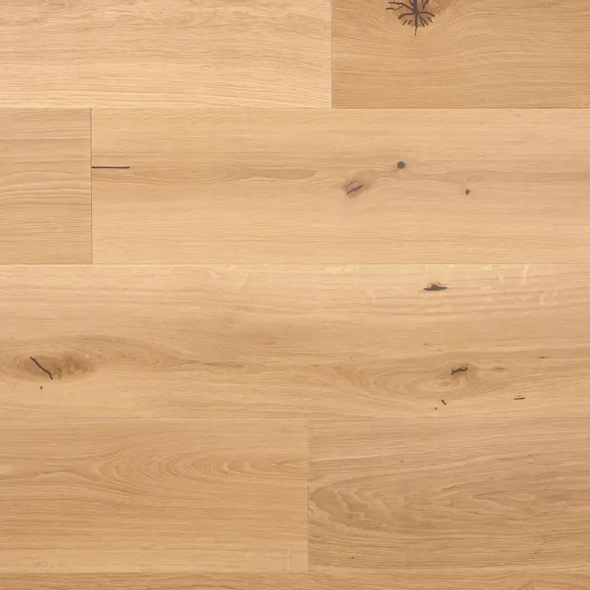 Parkettgolv Moland Sandgate Plank Ek Living Hårtdvaxolja Vit Lätt Borstad