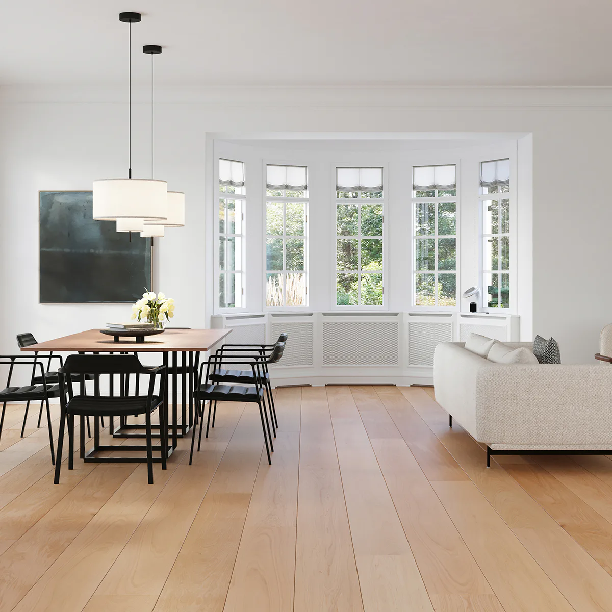 Parkettgolv Moland Windsor Plank Ek Classic Hårdvaxolja Vit