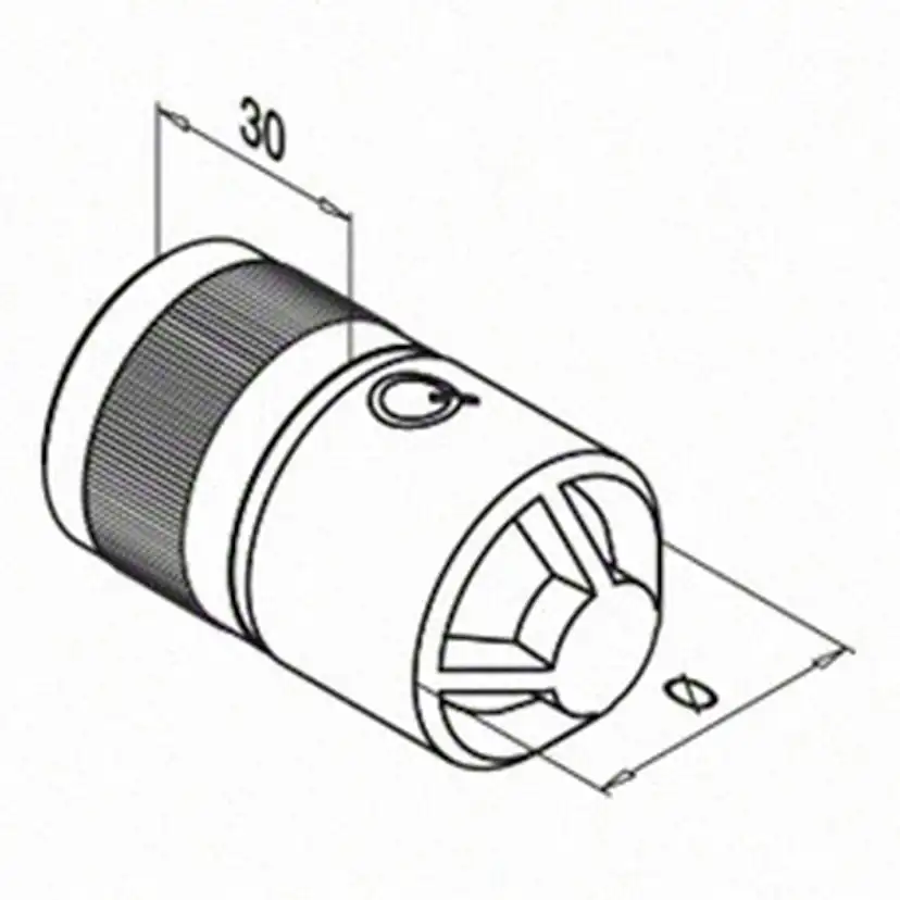 Rörförbindelse Herrljunga Ledstångsfabrik Rak Rostfri mod 5792 Inomhus