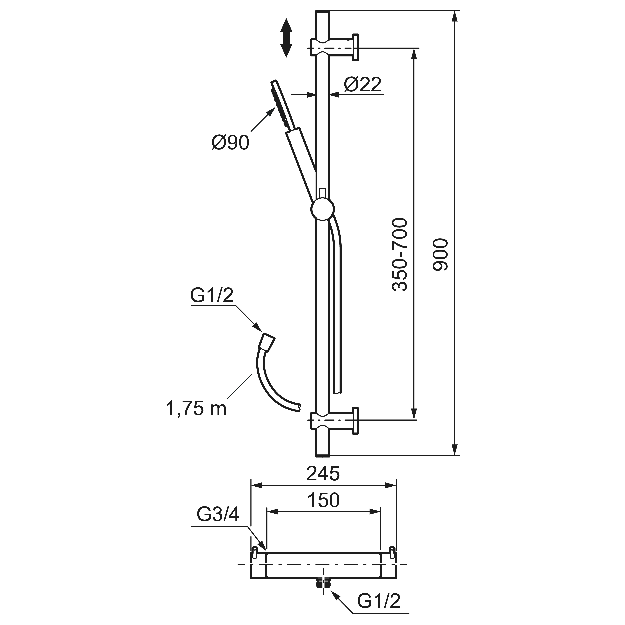 Duschset Mora INXX II