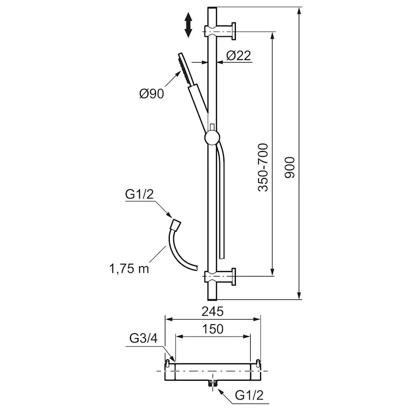 Duschset Mora INXX II
