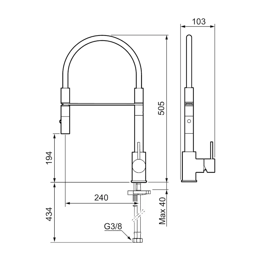 Köksblandare Mora INXX II Miniprofi
