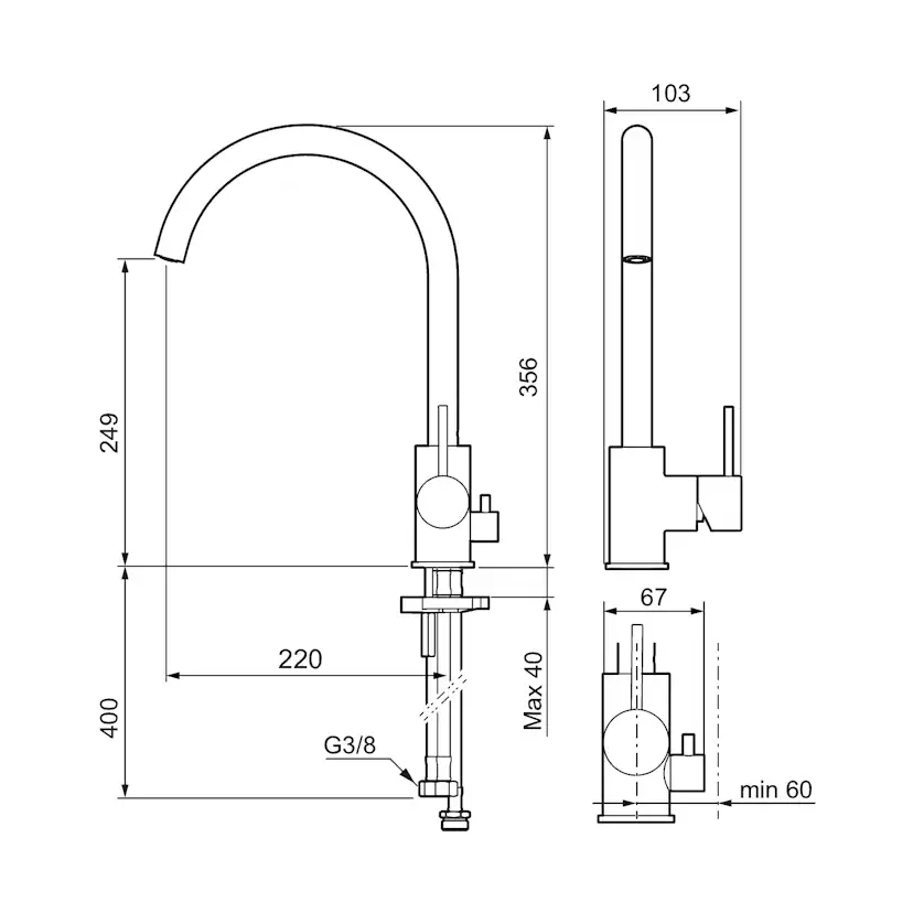 Köksblandare Mora INXX II Soft