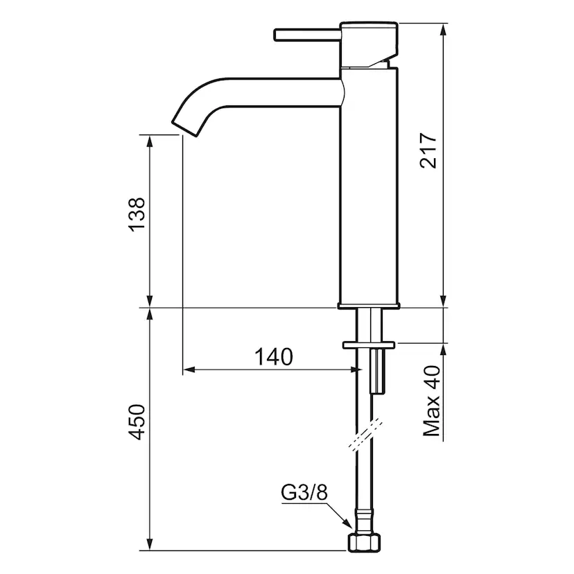 Tvättställsblandare Mora INXX II Soft Medium