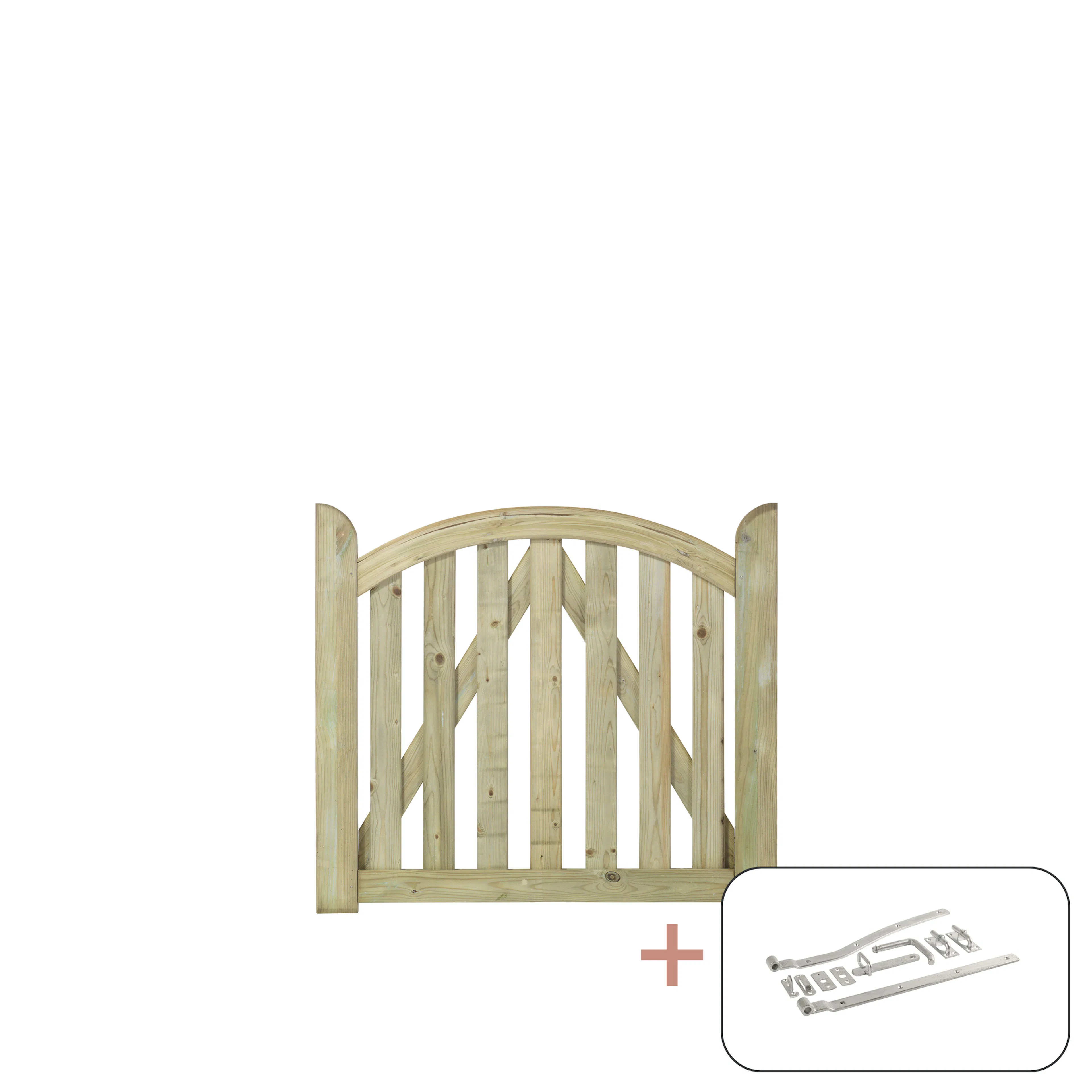 Enkelgrind PLUS Ligno inkl. Beslag Vänster