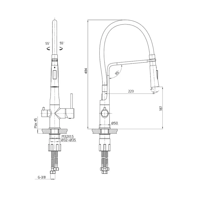 Köksblandare Hafa Verge