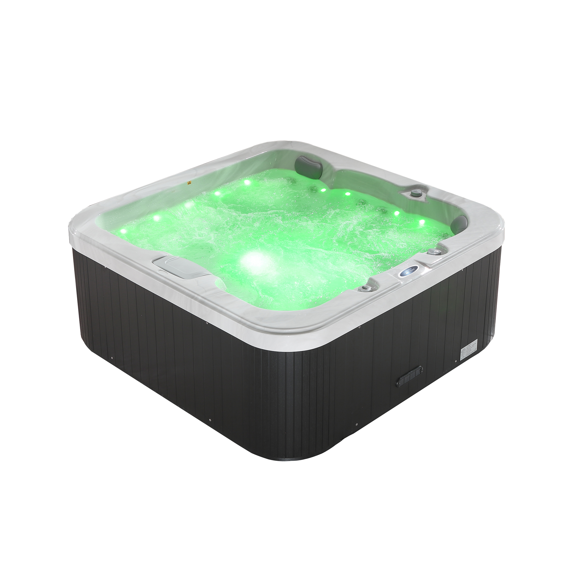 Spabad Lyfco Zeus är ett rymligt utomhusspa för 6 personer med massagejets, LED-belysning & effektiv isolering.