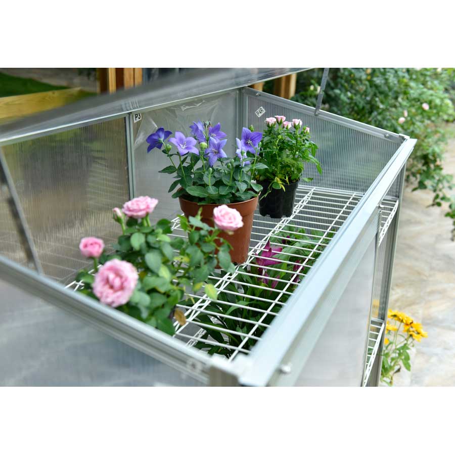 Växthus Metalcraft 0,75 kvm Silver Rektangulär