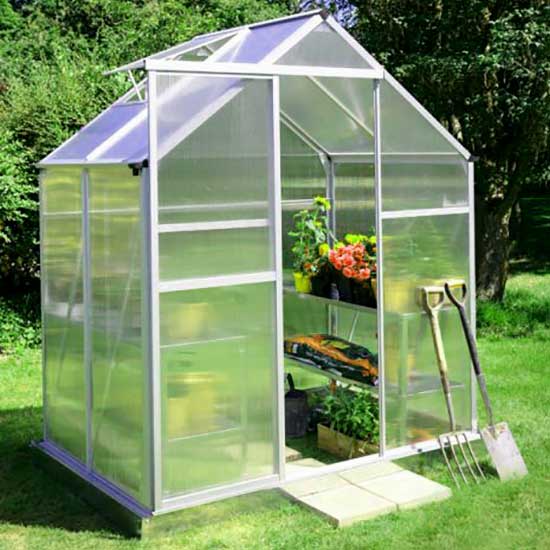 Växthus Metalcraft Rektangulär Aluminiumram med UV-Skyddad Kanalplast, 2,2 m²