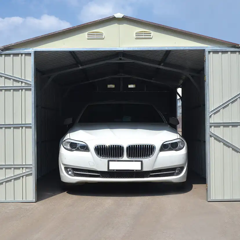 Garage Metalcraft 18m² Antracit/Vit Uteförråd