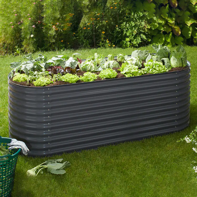 Odlingslåda Metalcraft Galvaniserat Stål 240 cm