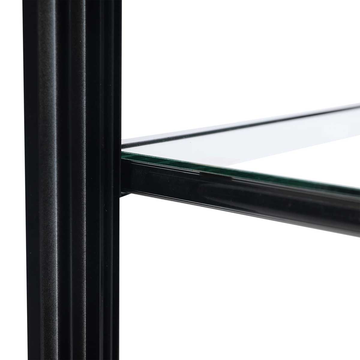 Växthus Metalcraft Svart Rektangulär Odlingsvitrin mot Vägg med Säkerhetsglas, 91x51x157 cm