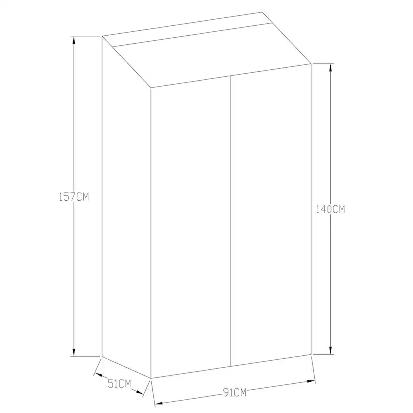 Växthus Metalcraft Svart Rektangulär Odlingsvitrin mot Vägg med Säkerhetsglas, 91x51x157 cm