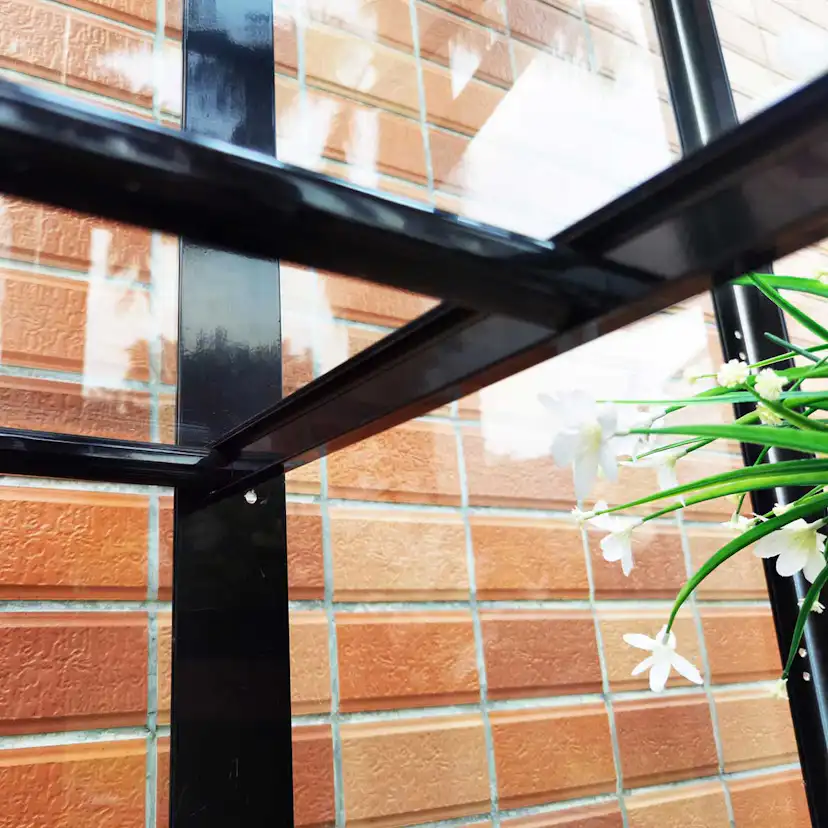 Växthus Metalcraft Svart Rektangulär Odlingsvitrin mot Vägg med Säkerhetsglas, 91x51x157 cm