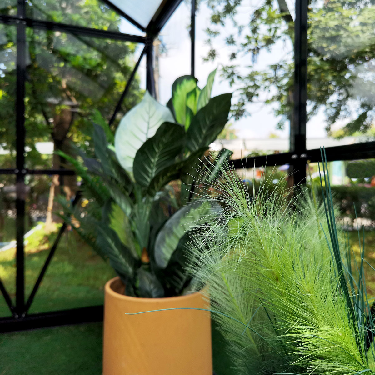 Växthus Metalcraft 3,5 kvm Svart Rektangulär