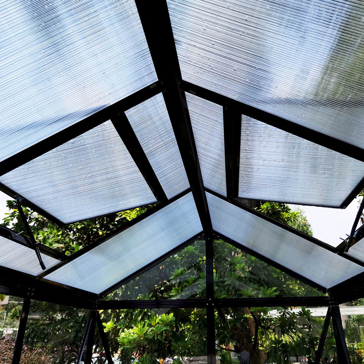 Växthus Metalcraft 3,5 kvm Svart Rektangulär