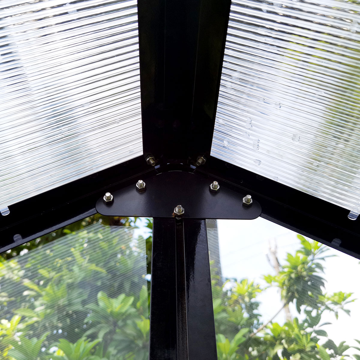 Växthus Metalcraft 3,5 kvm Svart Rektangulär