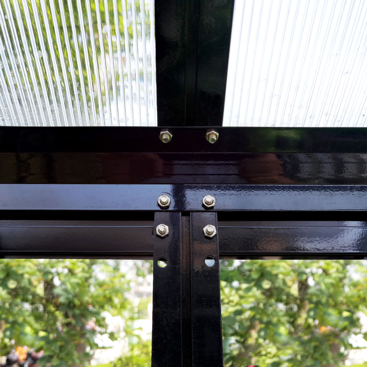 Växthus Metalcraft 3,5 kvm Svart Rektangulär