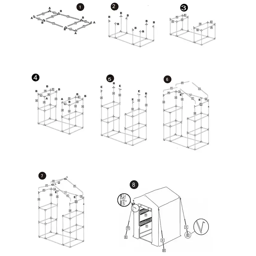 Växthus Metalcraft 1,04 kvm Grön Rektangulärt