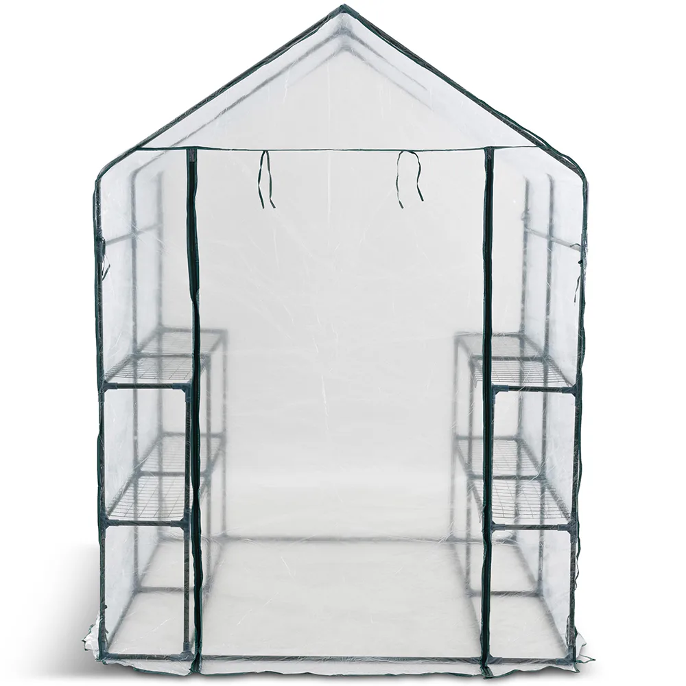 Plastväxthus Metalcraft 8 hyllor Transparent