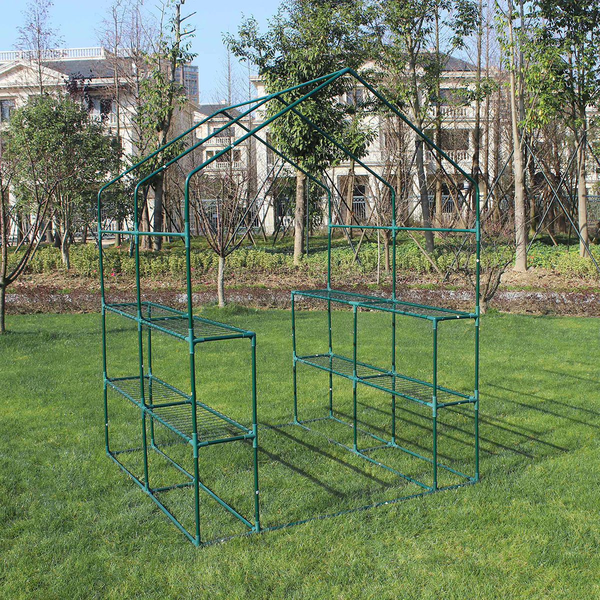 Växthus Metalcraft 2,04 kvm Grön Kvadrat