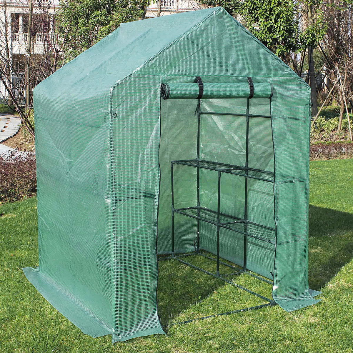 Växthus Metalcraft 2,04 kvm Grön Kvadrat