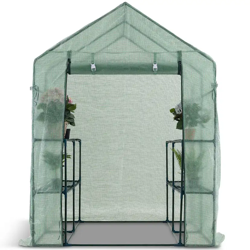 Växthus Metalcraft 2,04 kvm Grön Kvadrat