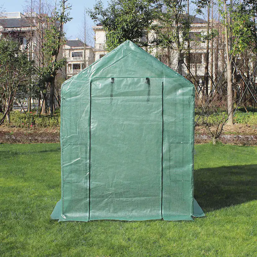 Växthus Metalcraft 2,04 kvm Grön Kvadrat