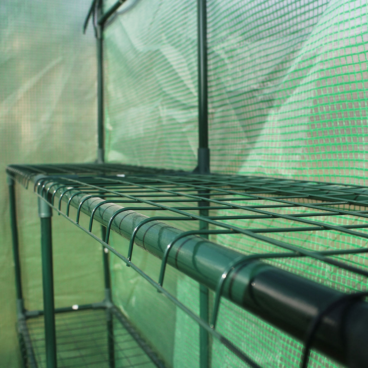 Växthus Metalcraft 2,04 kvm Grön Kvadrat