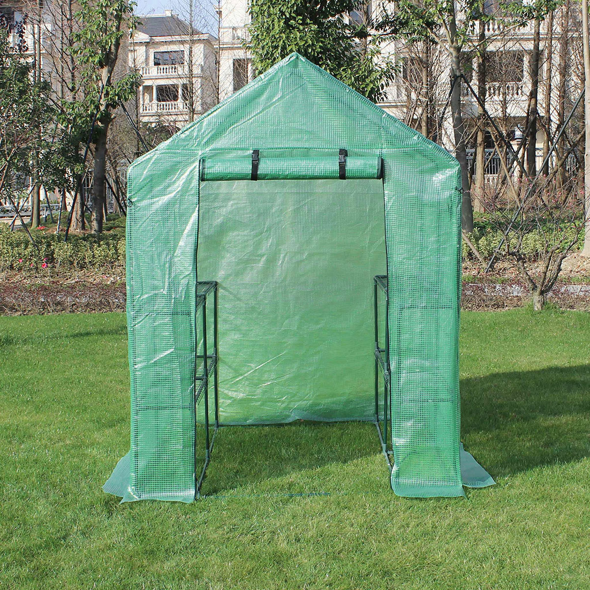 Växthus Metalcraft 2,04 kvm Grön Kvadrat