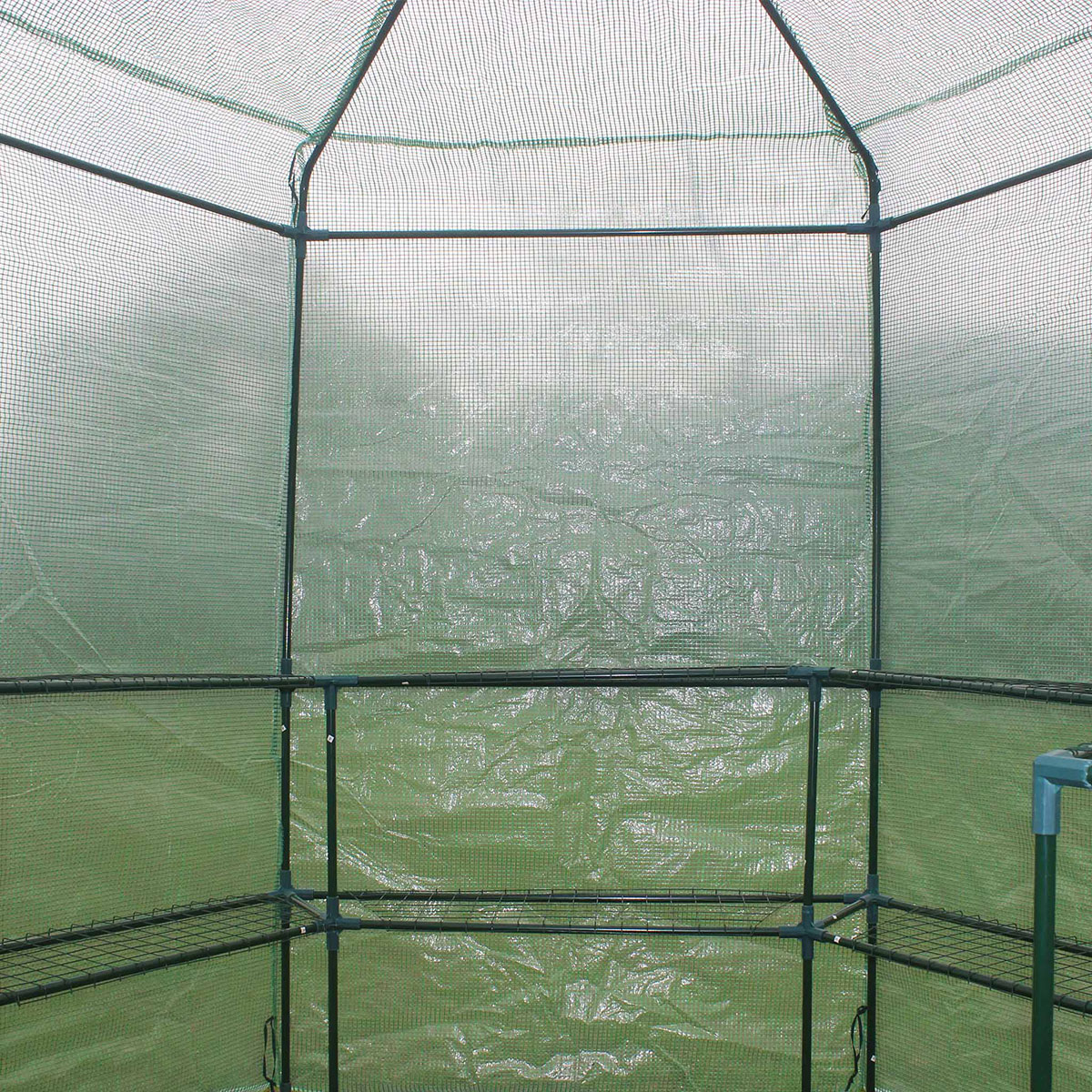 Växthus Metalcraft 3,8 kvm Grön Sexkantigt