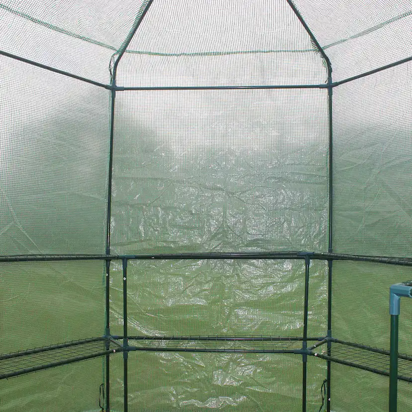 Växthus Metalcraft 3,8 kvm Grön Sexkantigt