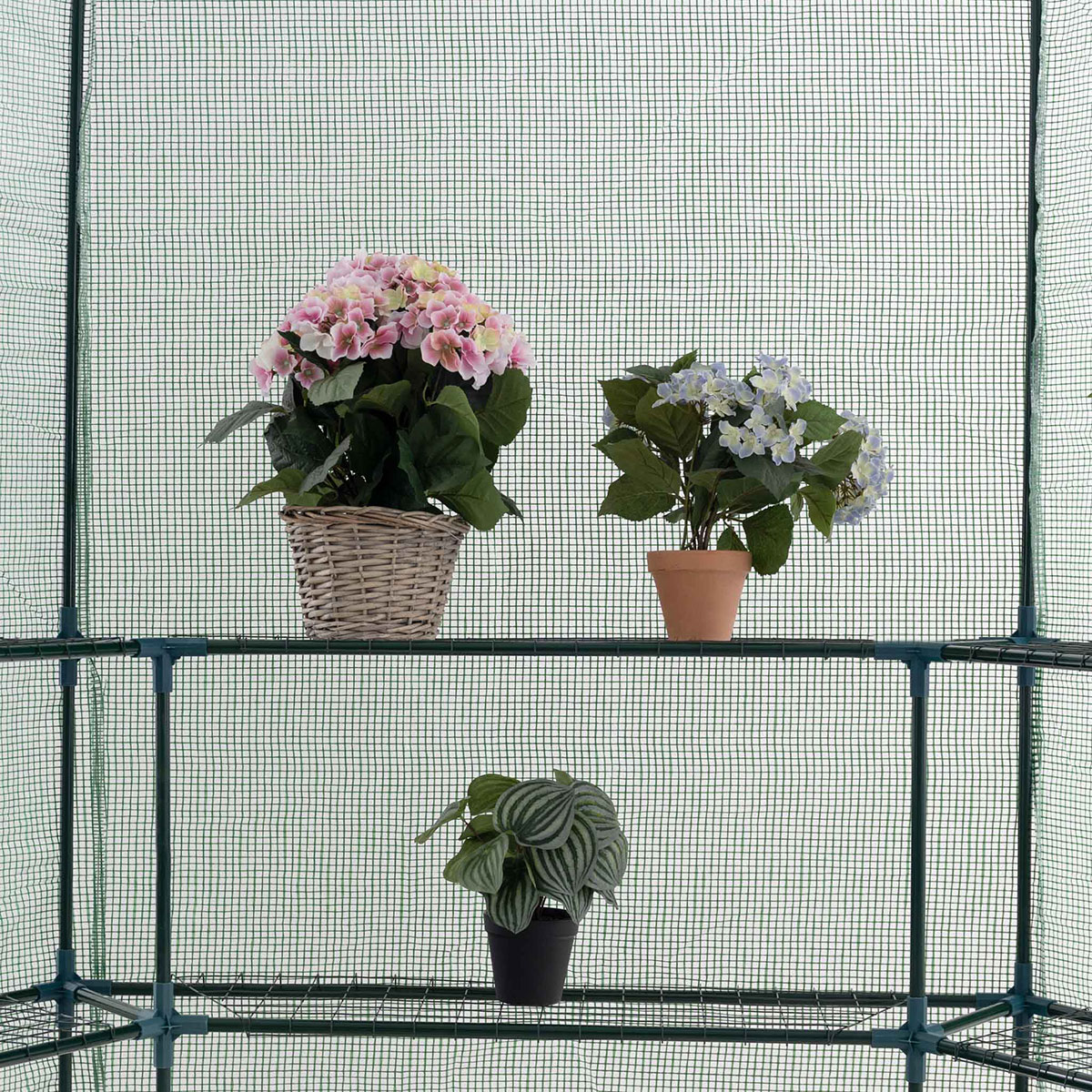 Växthus Metalcraft 3,8 kvm Grön Sexkantigt