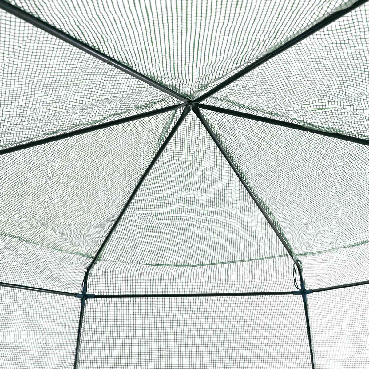 Växthus Metalcraft 3,8 kvm Grön Sexkantigt