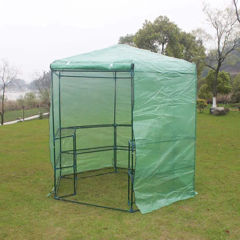 Växthus Metalcraft 3,8 kvm Grön Sexkantigt