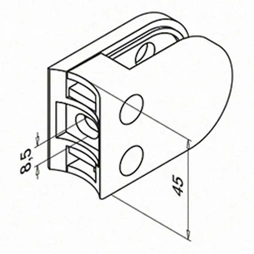 Glasfäste Herrljunga Ledstångsfabrik 2500 Rör Utomhus