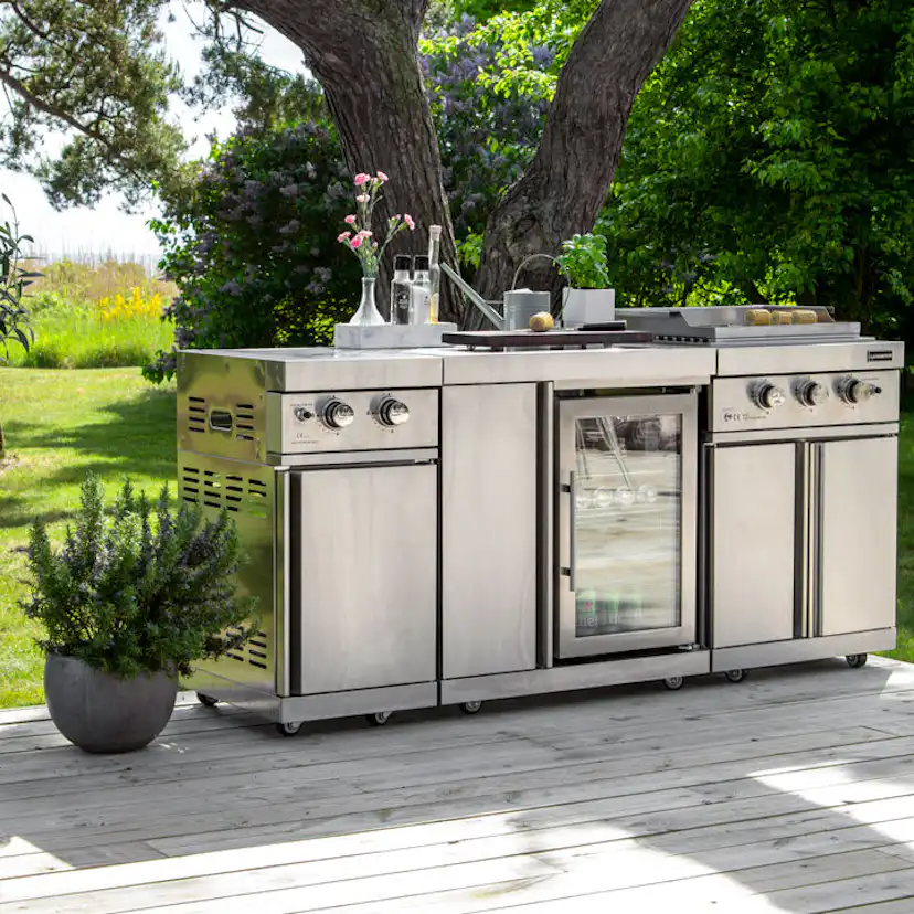 Modul med dubbla sidobrännare MyOutdoorKitchen Stainless Collection