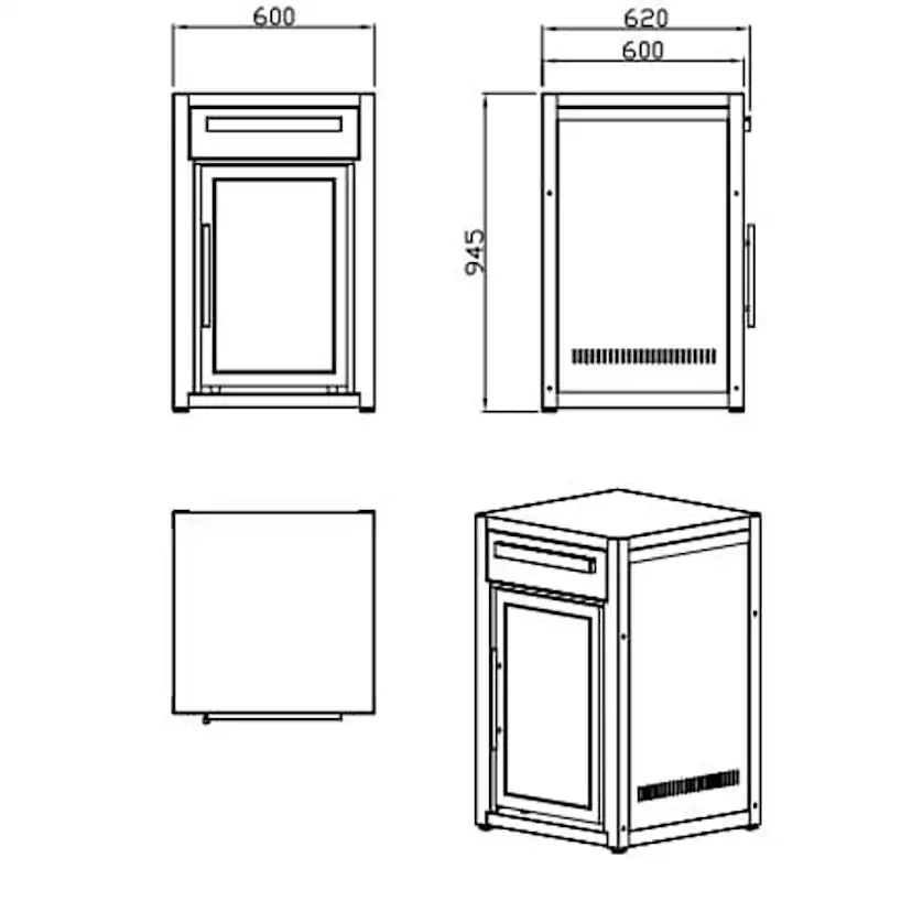 Fristående Kylskåp MyOutdoorKitchen Nordic Line