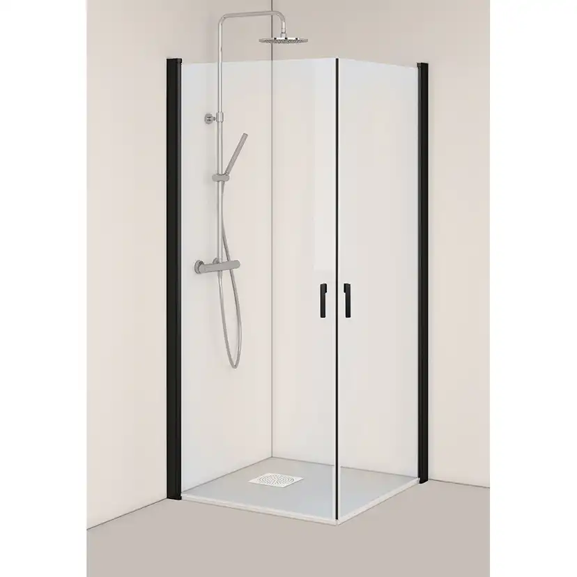 Duschhörn Hafa Igloo Pro Corner Klarglas Svart