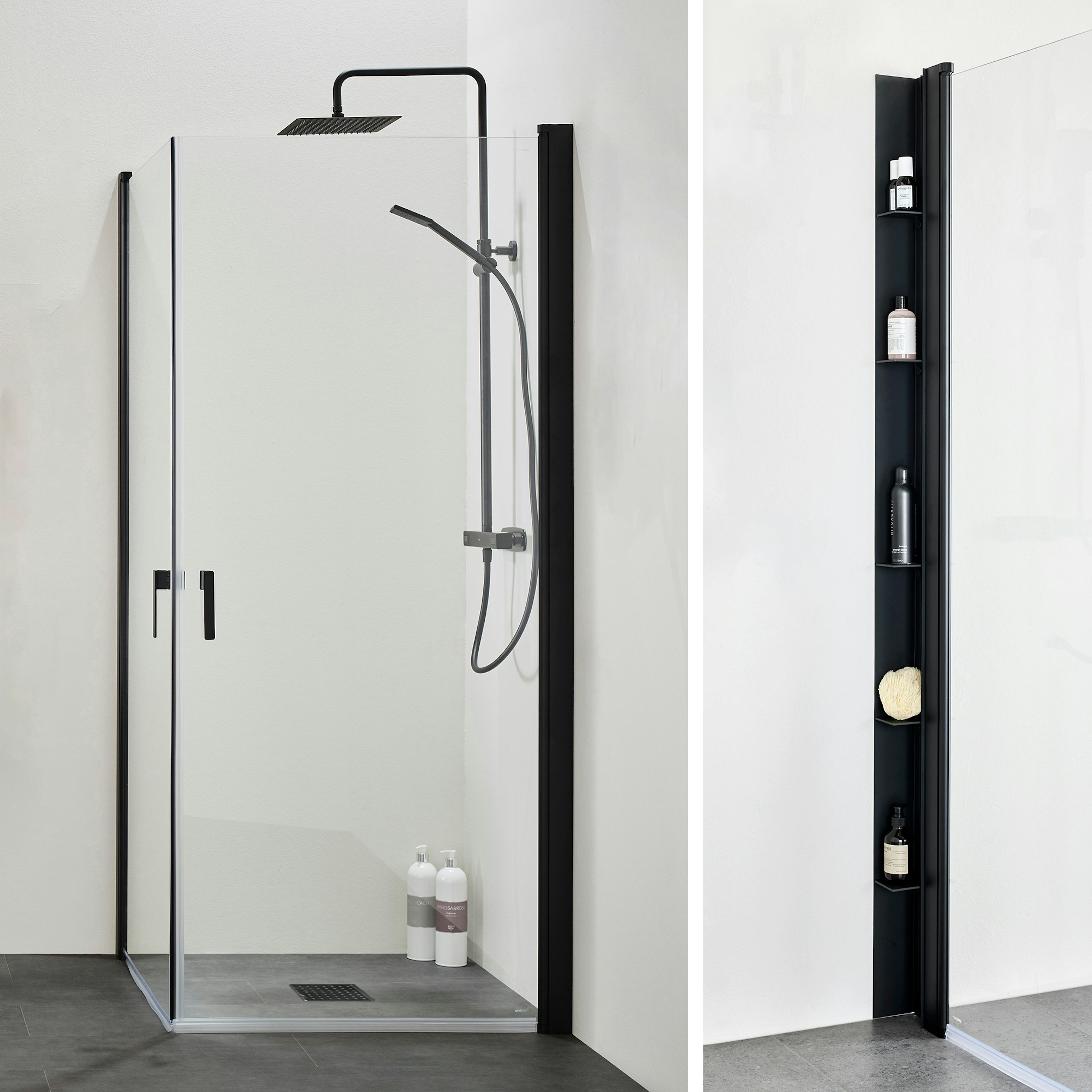 Duschpaket Hafa Duschhörn Igloo Pro med Duschhylla Place