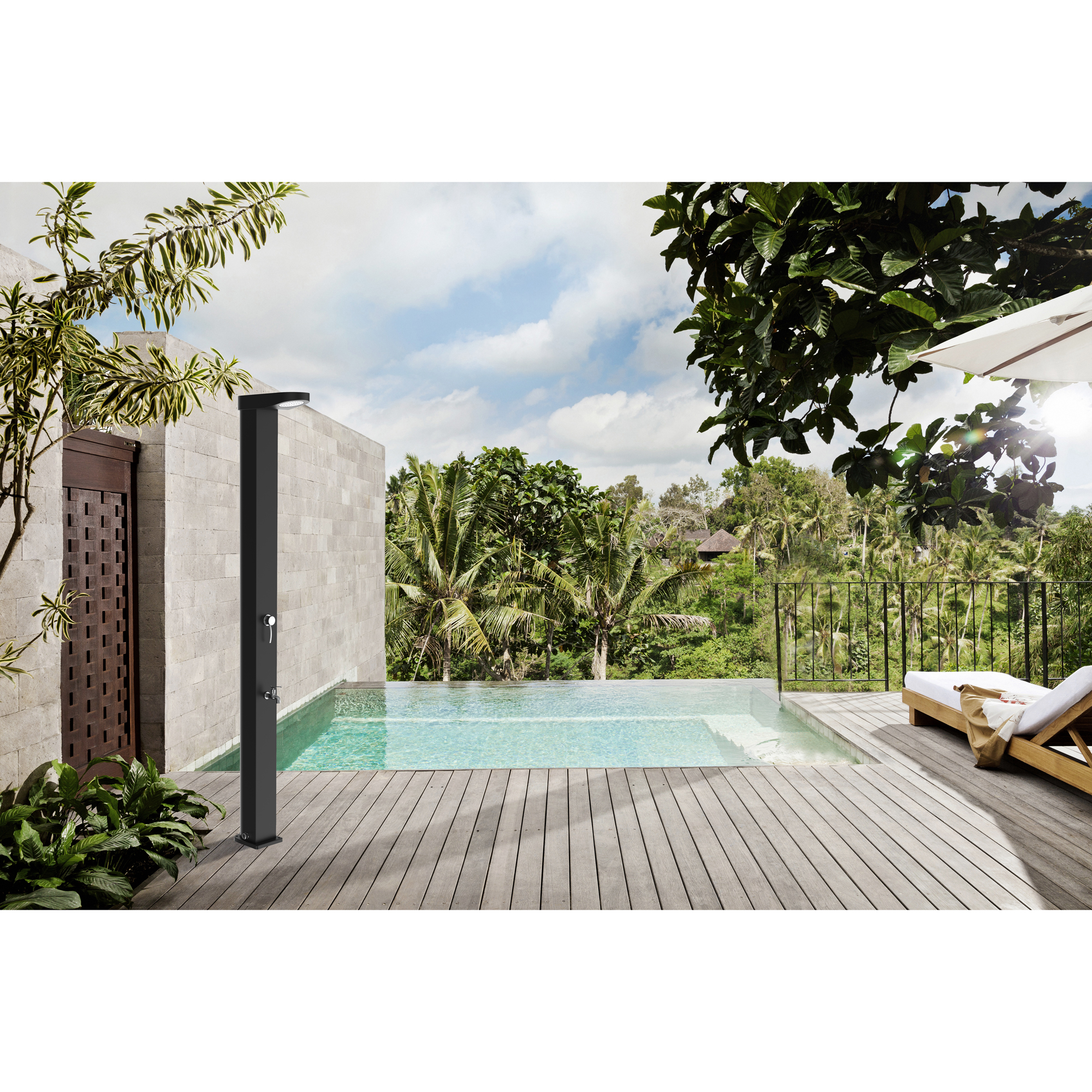 Utedusch Swim & Fun Malaga Aluminium Soluppvärmd 35L