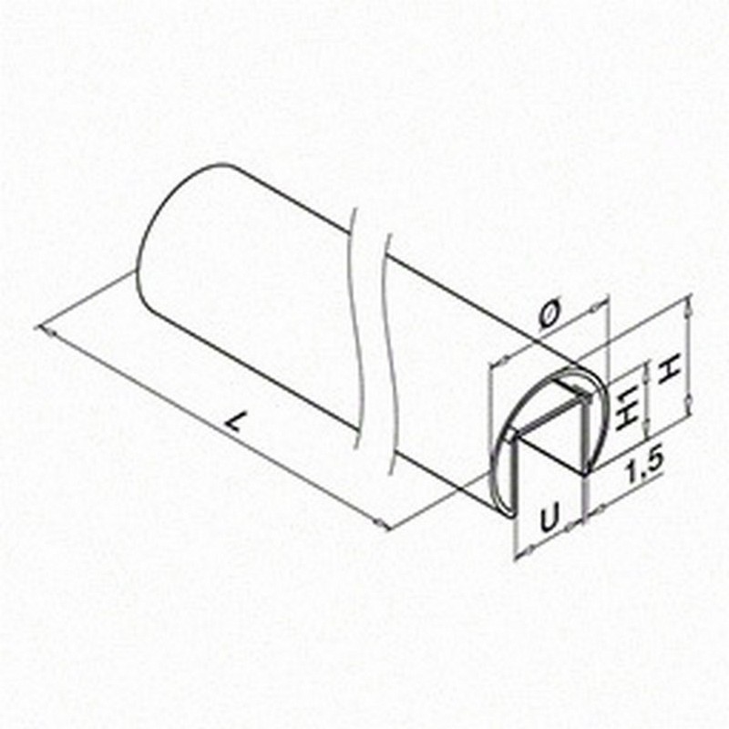 Notrör Herrljunga Ledstångsfabrik 6920 Utomhus 11-13mm