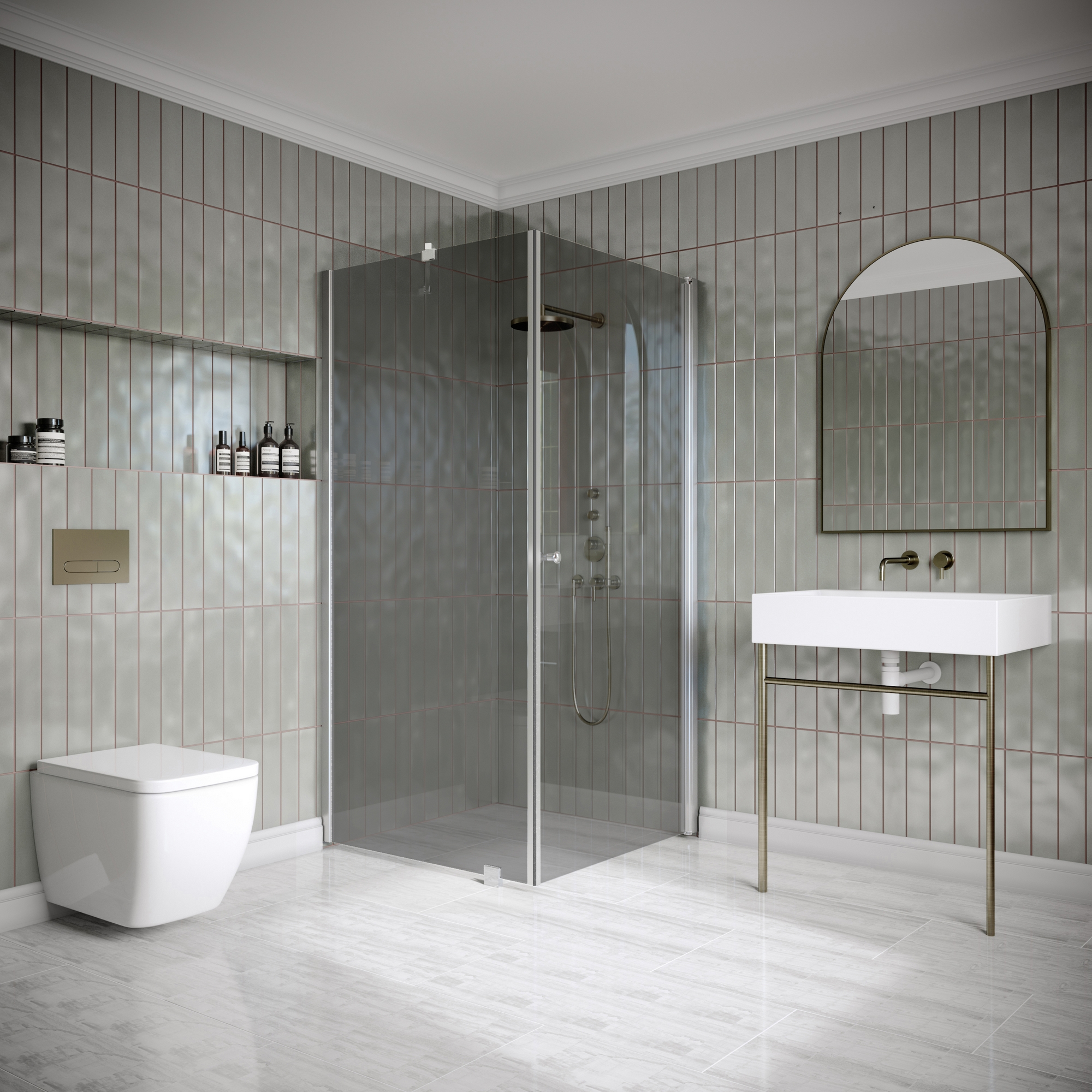 Duschhörn Hietakari Classic 146 Fast Vägg och Vändbar Dörr