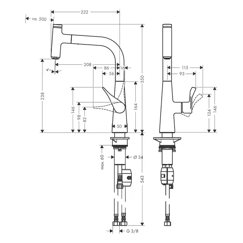 Köksblandare Hansgrohe Metris Select 240