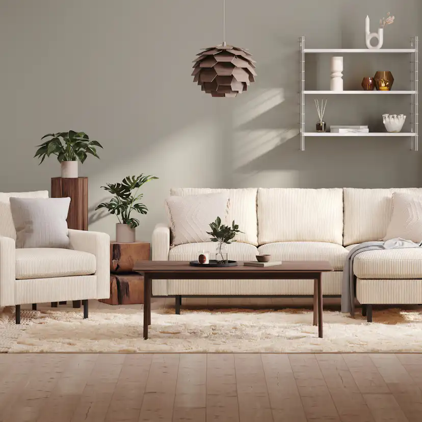 Soffa Scandinavian Choice Peppe Vändbar L-Formad Divansoffa 3-sits